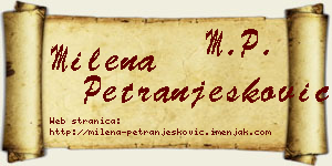 Milena Petranjesković vizit kartica